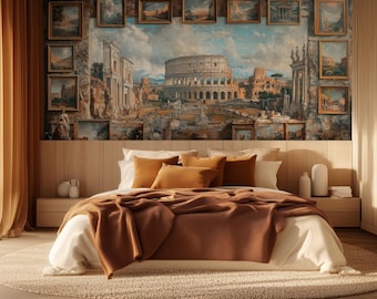 Roman Colosseum Peel and Stick Wallpaper Mural Ancient Rome Wall Art for Bedroom