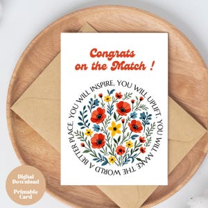 Biglietto di congratulazioni per la residenza abbinata / Biglietto per il giorno dell'abbinamento medico / Regalo di congratulazioni per la residenza medica / Biglietto per la tua corrispondenza / Download stampabile