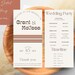 RETRO Wedding Program Template, Simple, BOHO Wedding Ceremony Program ...