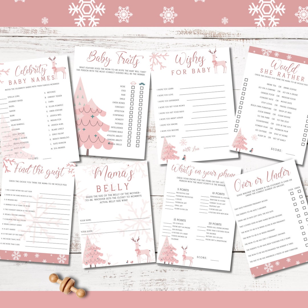 Baby It's Cold Baby Shower Games, Winter Baby Shower, December Baby ...
