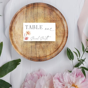 Tarjetas de lugar de boda canva / Imprimible / Editable / Plantilla de tarjeta de lugar de boda / Tarjetas de lugar de boda Canva / WILDFLOWER