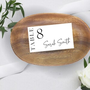 Tarjeta MINIMALISTA del lugar de la boda imprimible, editable en Canva, plantilla de tarjeta del lugar de la boda, tarjetas del lugar de la boda de Canva, Rachel minimalista