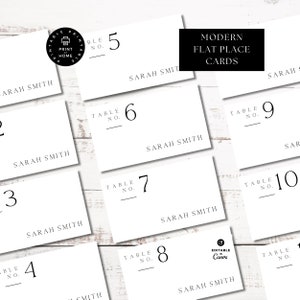 Elegant Place Card Template | Black Tie Affair | Editable Canva ...