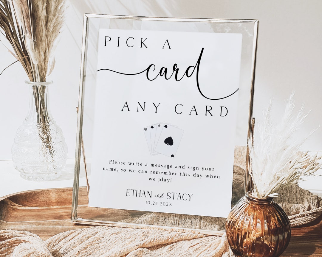 Playing Cards Guest Book, Please Sign Our Guest Book, Wedding Sign