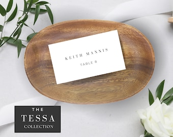 Marque-places de mariage minimalistes : modèle modifiable (téléchargement numérique)