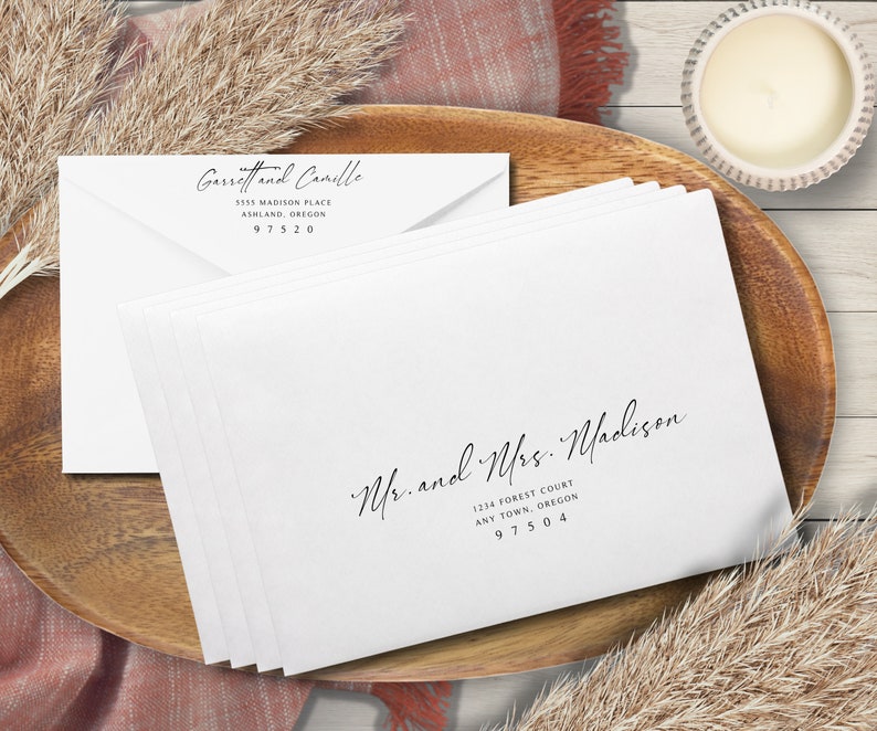 Envelope Address Template for Weddings, Printable Wedding Envelope