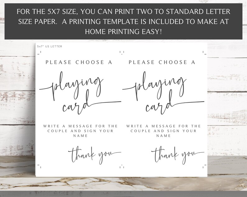 Playing Cards Guest Book, Please Sign Our Guest Book, Wedding Sign Template, Wedding Decor