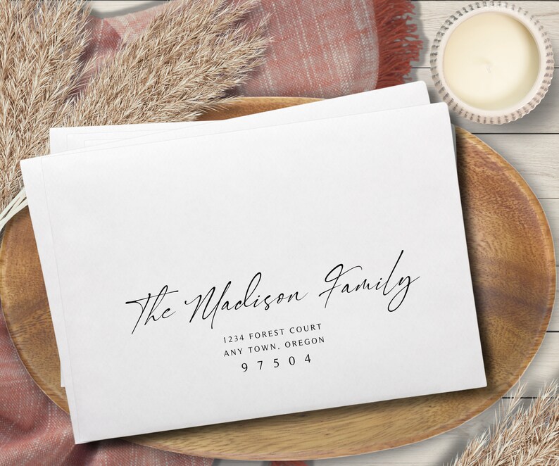 Envelope Address Template for Weddings, Printable Wedding Envelope
