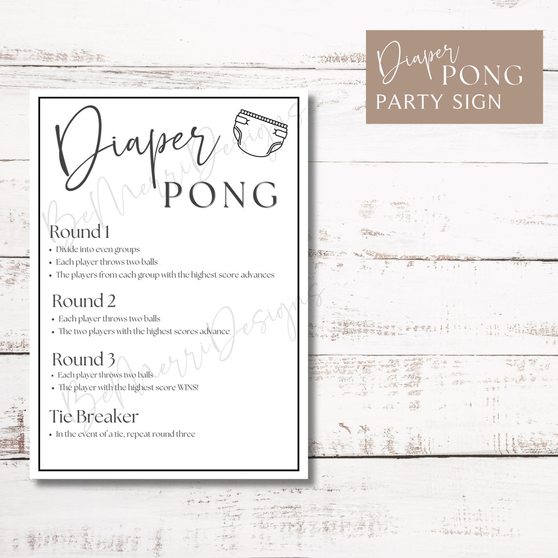 Diaper Pong Baby Shower Game Baby - Il 1140xN.5644514501 Lwqe