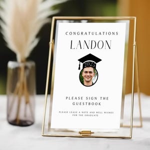 Graduation Guestbook, Class of 2025, Congrats Grad, Editable Guestbook Sign, Printable Grad Decor, Graduation Decor, Editable Template