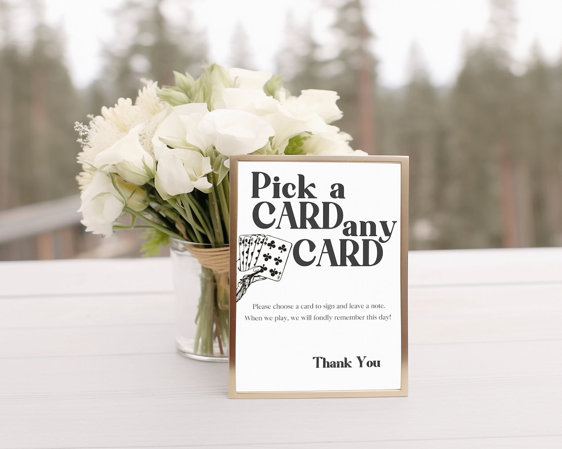 Playing Cards Guest Book, Please Sign Our Guest Book, Wedding Sign