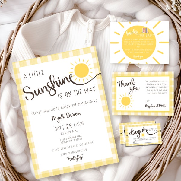 You Are My Sunshine Baby Shower - Etsy