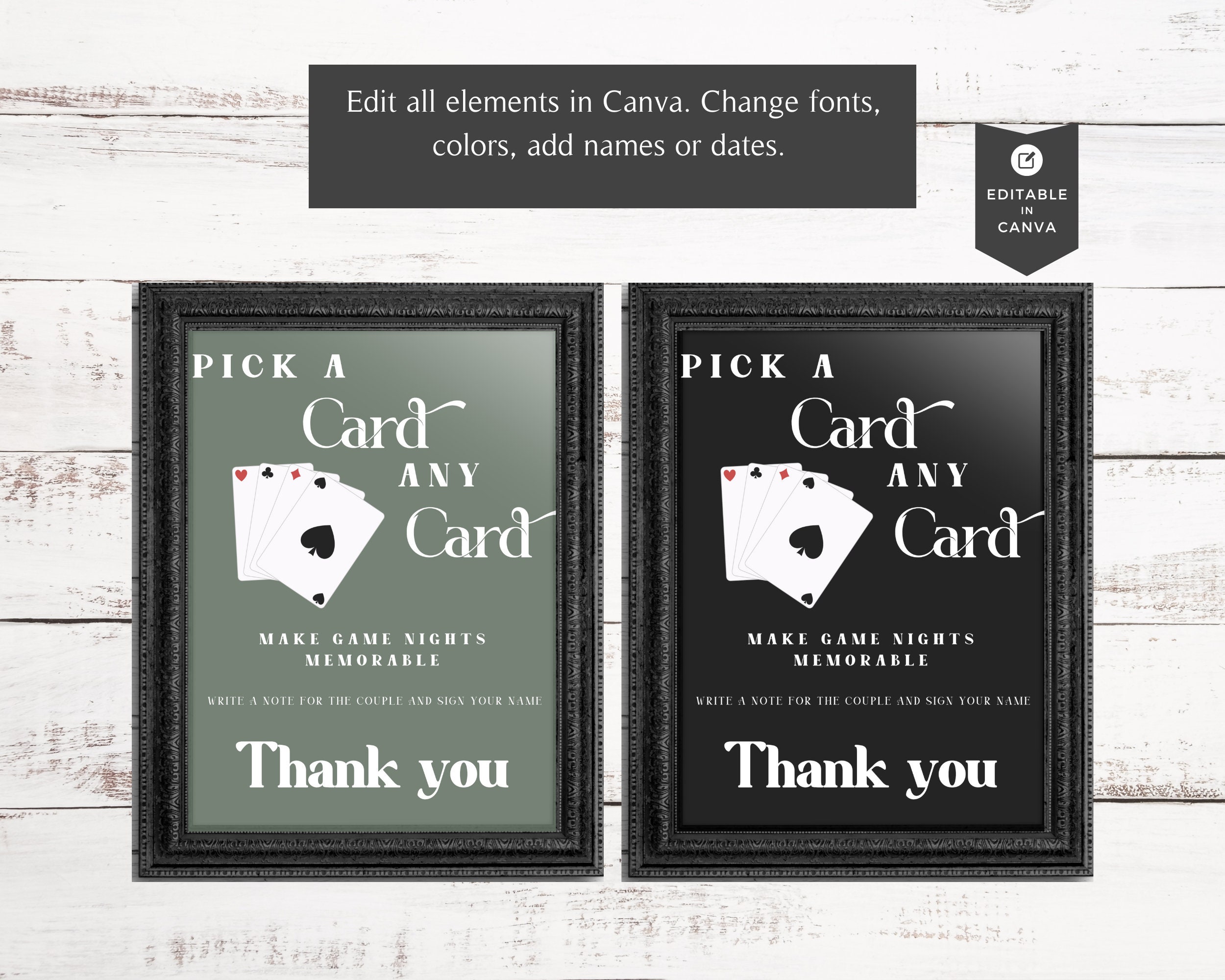 Playing Cards Guest Book, RETRO Wedding, Please Sign Our Guest Book