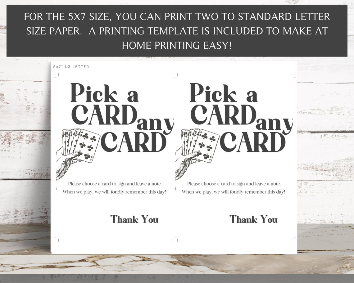 Playing Cards Guest Book, Please Sign Our Guest Book, Wedding Sign