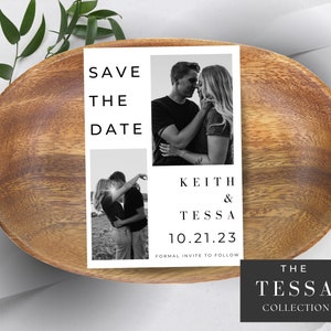 Save The Date Invite Canva | Save The Date Template | Downloadable Save The Date | Save The Date With Photo | Digital Invite | Tessa