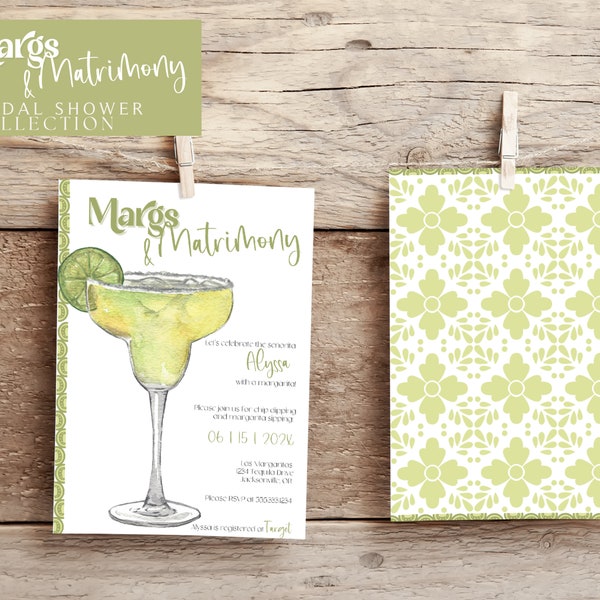 Margs and Matrimony Bridal Shower, Margs & Matrimony, Fiesta Bridal Shower, Bacheleorette Weekend, Editable Canva Template, Instant Download