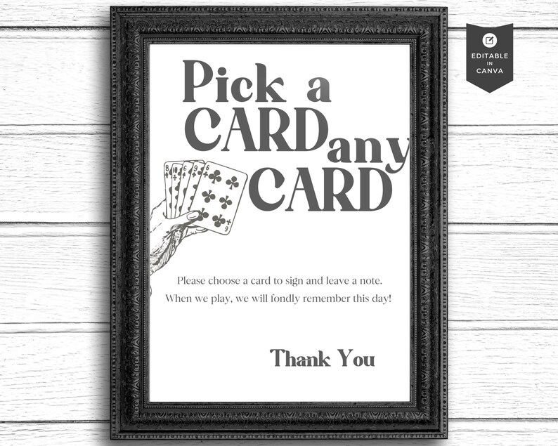 Playing Cards Guest Book, Please Sign Our Guest Book, Wedding Sign