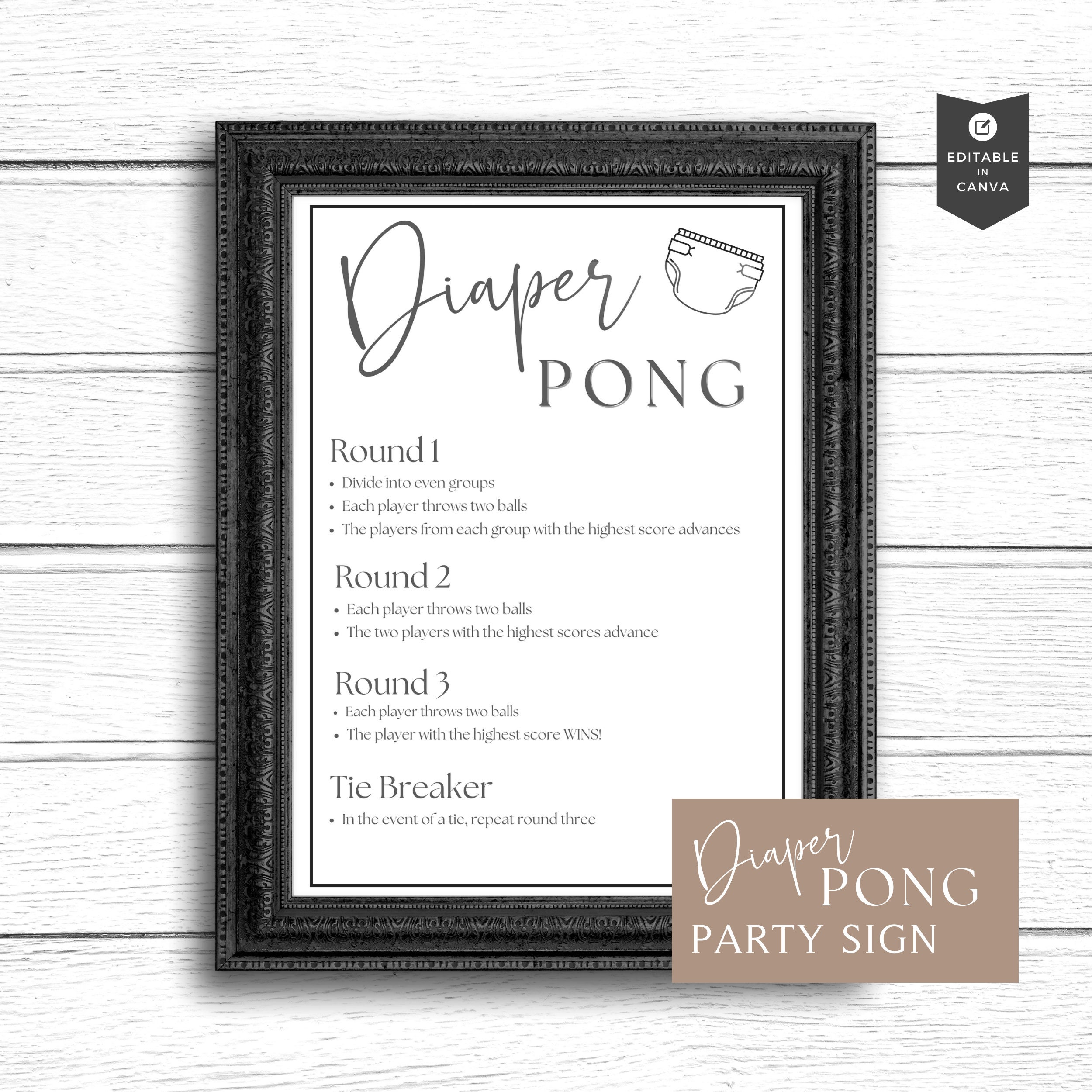 Diaper Pong Baby Shower Game Baby - Il Fullxfull.5596417598 2v23