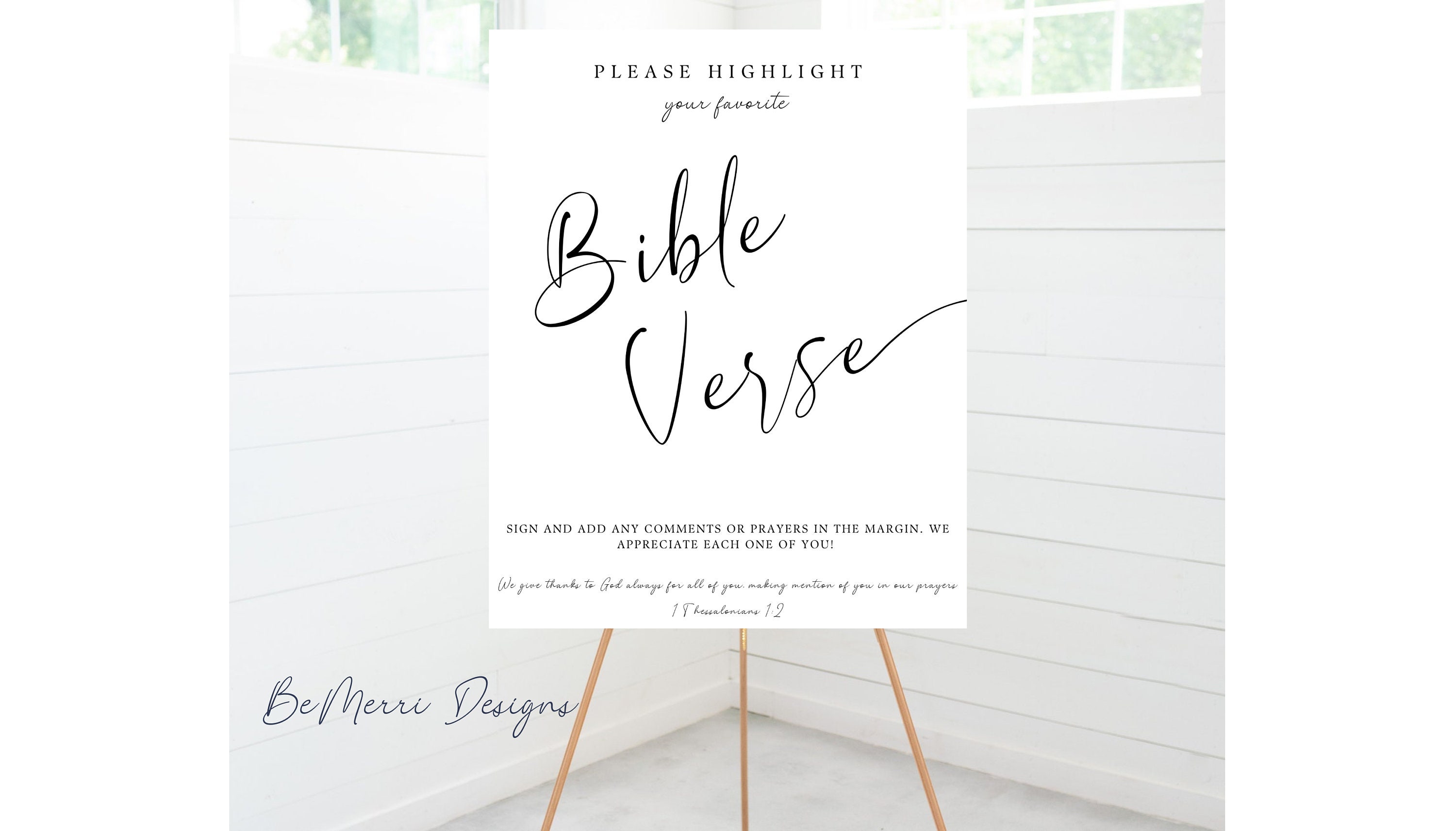 Wedding Bible Guest Book Sign Template, Please Highlight Your Favorite ...