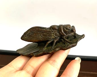 ブロンズ彫刻の蝉像。ホームデコレーション