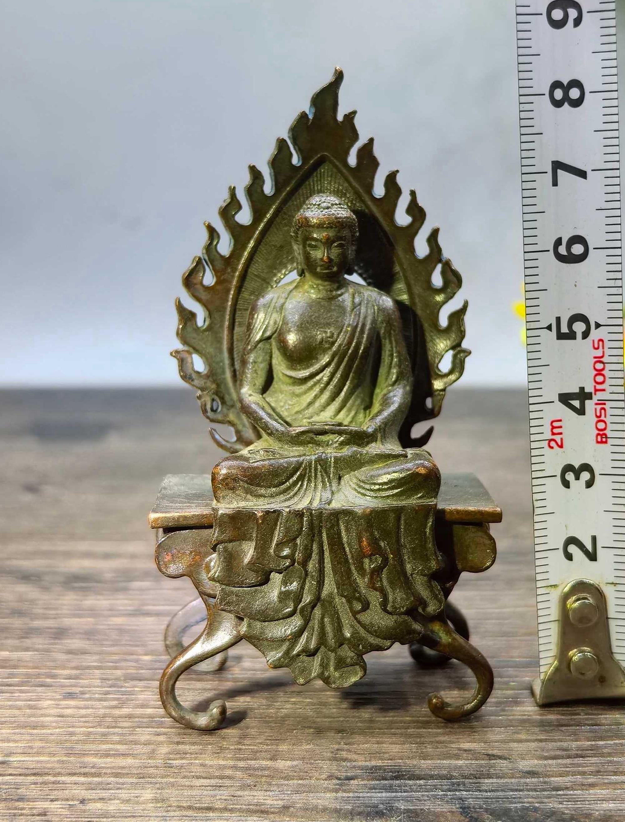 ブロンズ 仏像風オブジェ 龍乗 観音 菩薩 銅製 ブロンズ 仏像 彫刻 置物 開運 風水 骨董 古美術