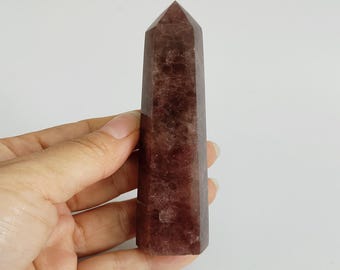 Naturlig kristallstav, obelisk av energisten, kristallhelande, feng shui-staty