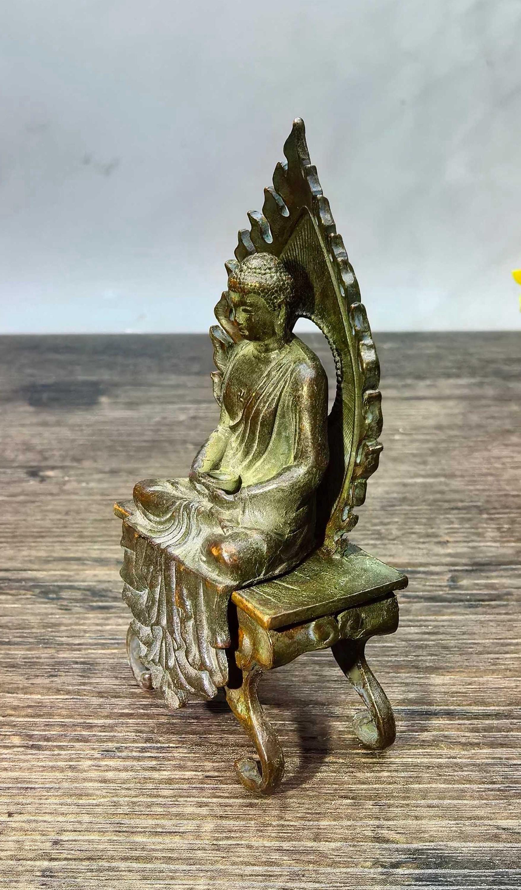 ヴィンテージブロンズ彫刻仏像 - ホームデコレーション＆風水像 - Etsy