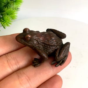 Vintage bronze carved frog statue. Home Decoration & Feng Shui Statue