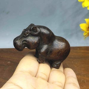 Solid Bronze Carved Hippo Tea Pet Statue – Home Decoration & Feng Shui Statue