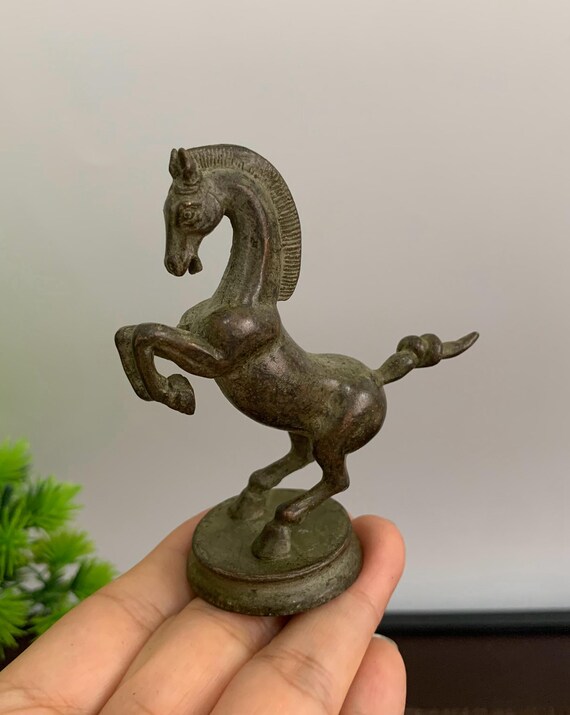 ヴィンテージブロンズ彫刻の馬の像 - Etsy 日本