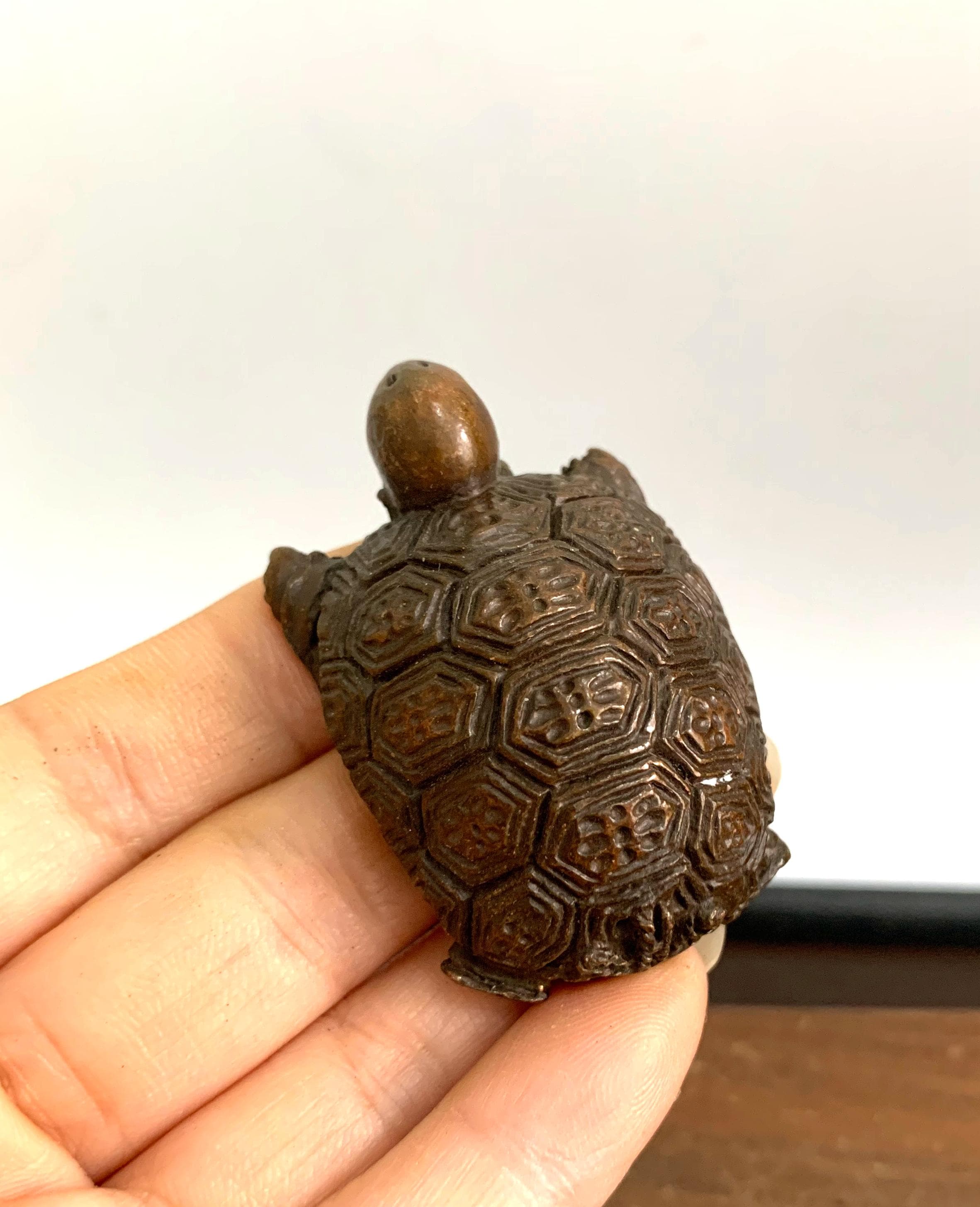 ブロンズ彫刻の亀の像。ホームデコレーション - Etsy 日本