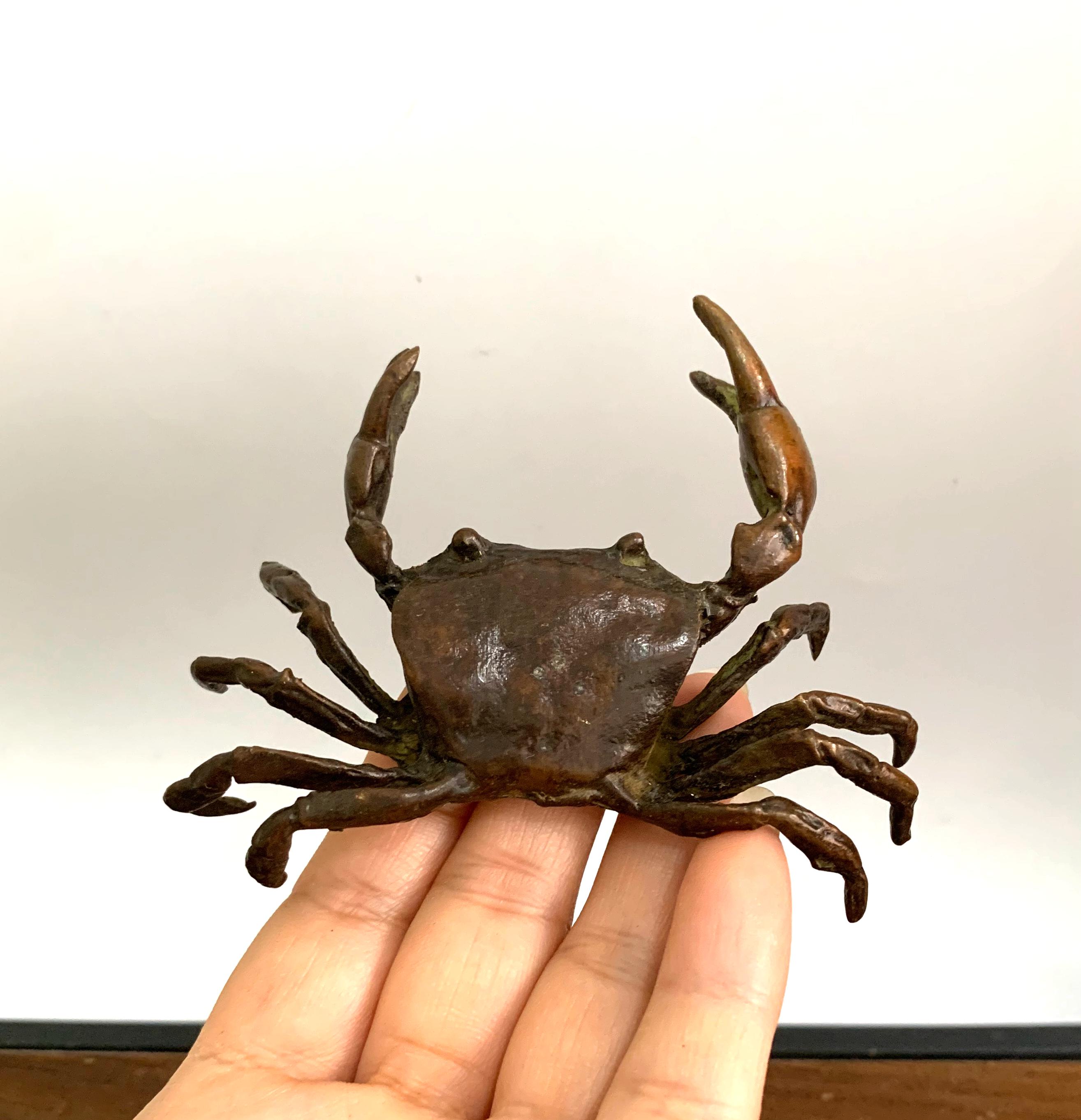 ヴィンテージのブロンズ製カニの彫刻像。装飾品 - Etsy 日本