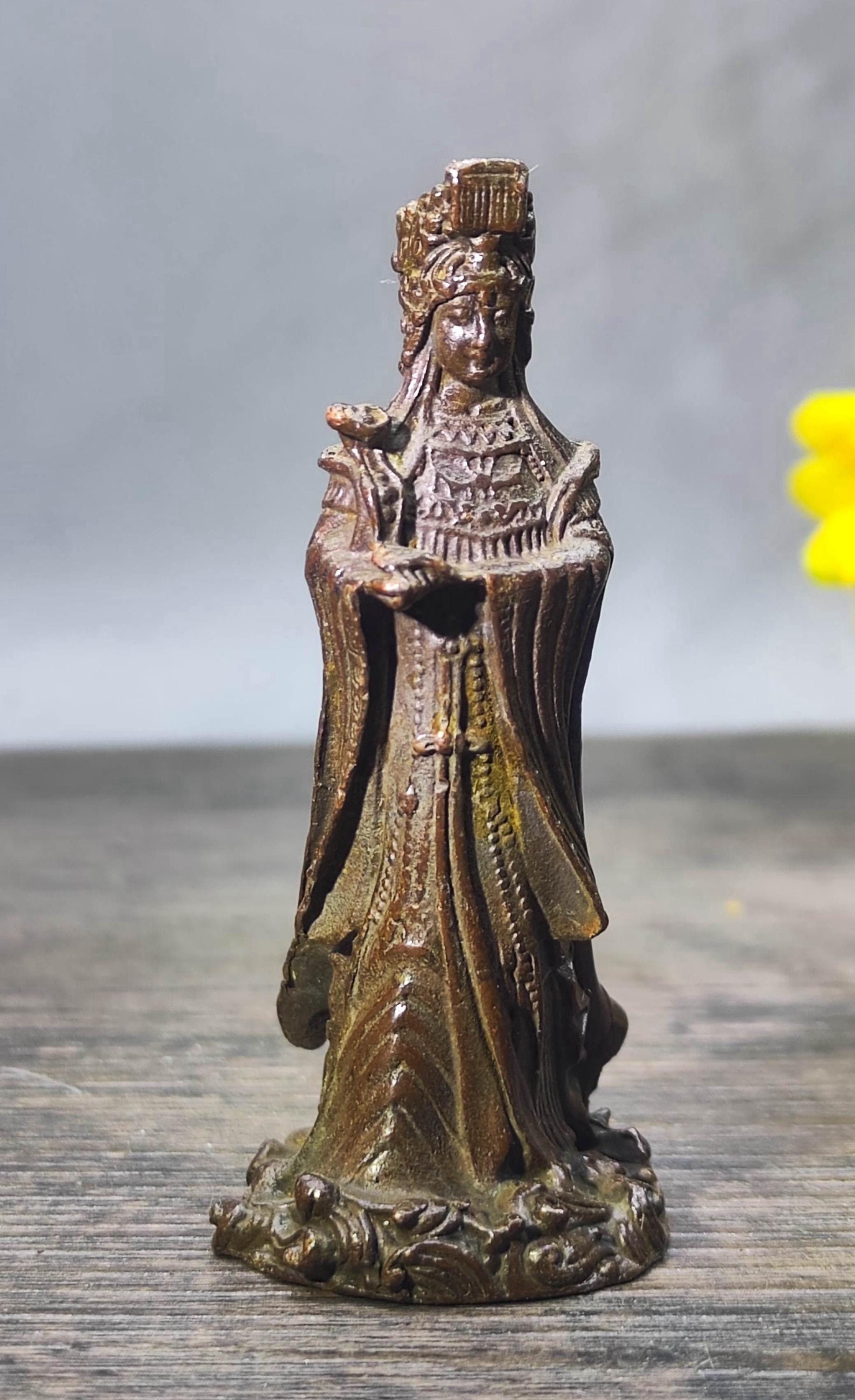 masao muttyo　中国　古銅　猿　燭立　置物　C　R6344 Vintage Bronze Mazu Statue: Chinese Taoist Feng Shui Decor - Etsy