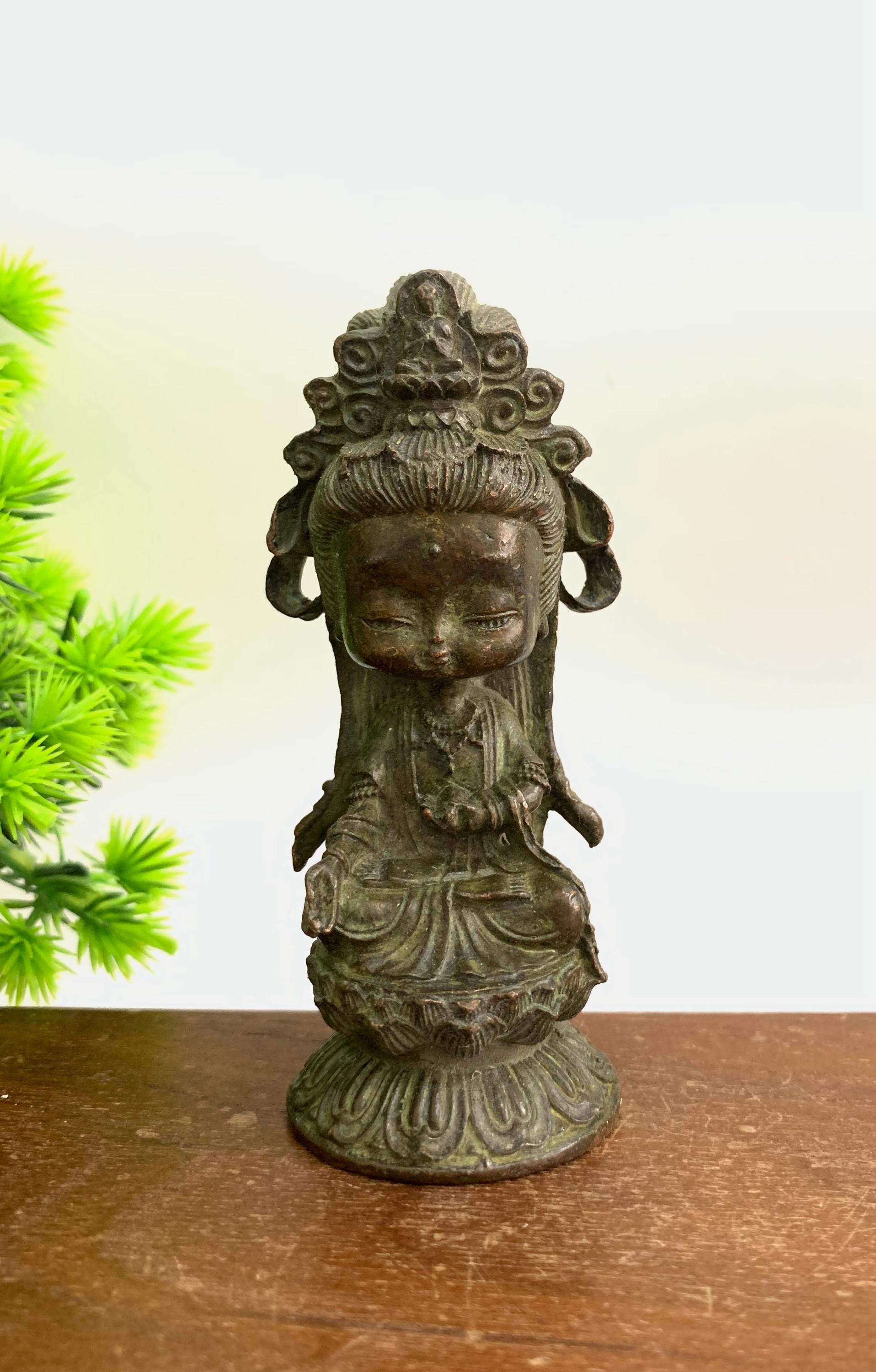 ヴィンテージブロンズ彫刻の女神像:中国風水装飾 - Etsy 日本 ヴィンテージブロンズ彫刻の女神像:中国風水装飾 - Etsy 日本