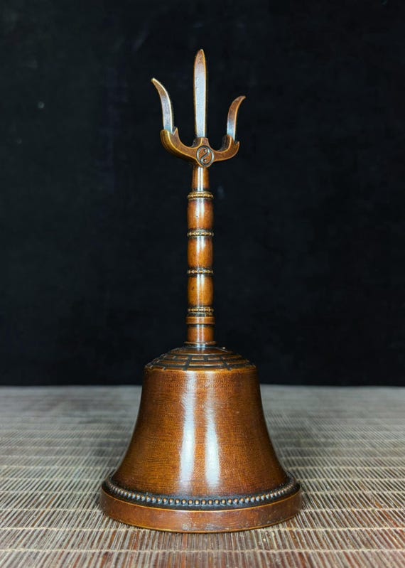 インド教具銅吊るし鐘Ｓ インド教具銅吊るし鐘S