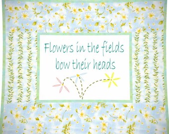 FLOWERS In The FIELDS --- Hand Embroidery E-Pattern Printable Download Pdf Diy Free Shipping White Blue Green Daisies Home Decor Easy To Do
