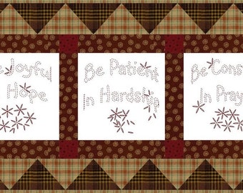 BE JOYFUL --- Hand Embroidery E-Pattern Printable Download Pdf Diy Simple Free Shipping Easy to Do Primitive Blackwork Christian Home Decor