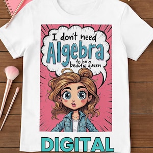 Funny Girl SVG : citation de dessin animé Reine de beauté (téléchargement numérique)