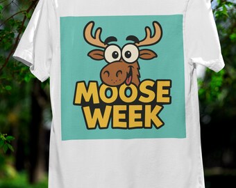 Funny Cartoon Moose SVG: Wildlife Humor Clipart (Digital Download