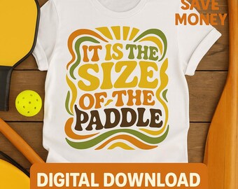 Retro Pickleball & Paddle Sports Design: Funny Team Shirt SVG (Digital Download)