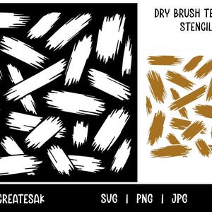Dry Brush Texture Stencil SVG PNG JpG– Digital DownloadBold Brushstroke Background for Mixed Media Gelli Printing Scrapbooking Craft Project