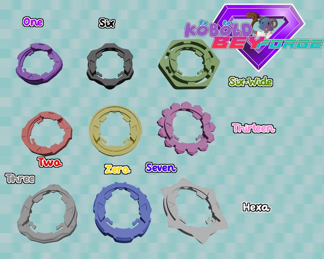 Custom and Replacement Beyblade X Ratchet Rings - Variety of Colour and ...