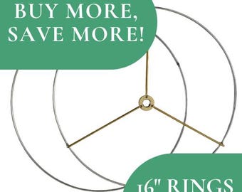 16" Bulk Lampshade Rings, DIY Crafting Supplies, Wholesale Bundles
