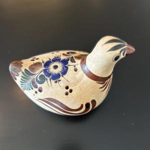Vintage Netzi Tonalá Pottery Bird: Hand-Painted Mexican Folk Art