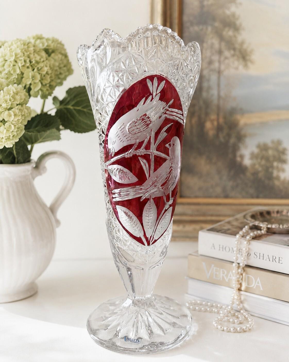 German Lead Crystal Vase - Etsy