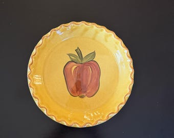 Vintage Pie Dish 1971 USA Los Angeles Pottery 10” Ovenware