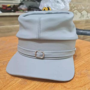 Civil War Era Kepi Cap Replica – Handmade Leather Reenactment Hat | Historical Militaria Collectible | Vintage Soldier Gear