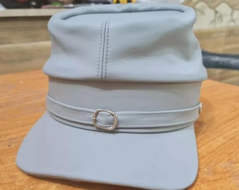 Handmade Leather Civil War Kepi Hat: Reenactment, Militaria Collectible