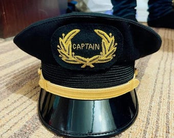 Cappello Da Yachting Skipper's – Replica – Taglia M – Cotone Twill Nero (HaT)