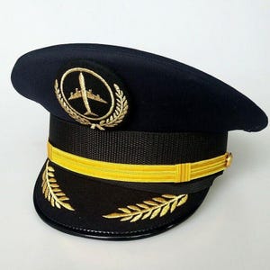 Airline Pilot Hat for Adults & Kids – Captain Aviator Costume Hat for Halloween, Role Play, Dress Up – All Sizes Available